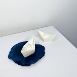 Origami Boat Candles, Eco-Friendly Soy Wax, Set Of 2 - thumbnail 2