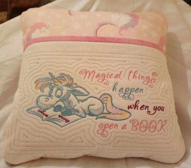 Unicorn Book Cushion - image 1