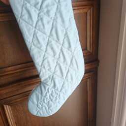 Shabby Quilted Stocking, Christmas Stocking From Vintage Crazy Patch Quilt - thumbnail 2
