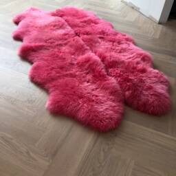 Pink Sheepskin, Flamingo Rug, Bright Pink, Pink Sheepskin Girls Room, Fur, Quadruple Size, Xxl Accessories - thumbnail 3