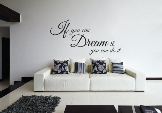 Wall Sticker Quote - If You Can Dream It Do Inspirational Removable Wall Decal Saying Motivational Decor Words