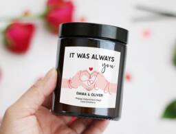 Valentines Birthday Wedding Gift For Husband Wife Fiancee Him Her Boyfriend Girlfriend - First Anniversary Candle Present - thumbnail 1