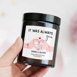 Valentines Birthday Wedding Gift For Husband Wife Fiancee Him Her Boyfriend Girlfriend - First Anniversary Candle Present - thumbnail 2
