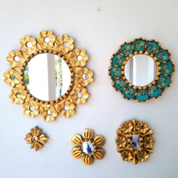 "Peruvian Mirrors ""Rosedal Turquoise" - thumbnail 1