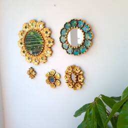 "Peruvian Mirrors ""Rosedal Turquoise" - thumbnail 3