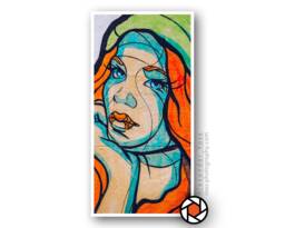 street Art Poster Berlin - Wall Art On Truck Tarpaulin Xxl Portrait Format 100 X 50 cm Can Be Hung Without A Frame Print Directly From The - thumbnail 1