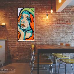 street Art Poster Berlin - Wall Art On Truck Tarpaulin Xxl Portrait Format 100 X 50 cm Can Be Hung Without A Frame Print Directly From The - thumbnail 2