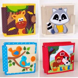 Personalized Baby Busy Book Montessori Activity Felt Quiet For Toddler Girl Or Boy - thumbnail 4