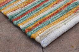 2 X 3 Handwoven Rag Rug, Chindi Dhurrie Rug-Mat, Traditional Rajasthani, Indian, Handmade, Small Custom