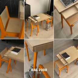 Birch Montessori Table With 2 Chairs Kids Activity Set T 48x57 - thumbnail 4