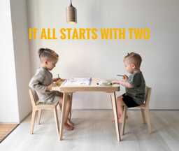 Birch Montessori Table With 2 Chairs Kids Activity Set T 48x57