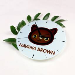 A Clock With A Havana Brown Cat. New Collection The Cute Art-Dog Cat - thumbnail 2
