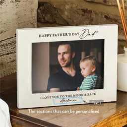 Personalised Happy Fathers Day Gift - Custom Picture Frame Best For Dad, From Daughter Or Son - Birthday Keepsake Photo Idea - thumbnail 2