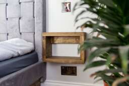 Wooden Floating Bedside Tables/Rustic Chunky Wood