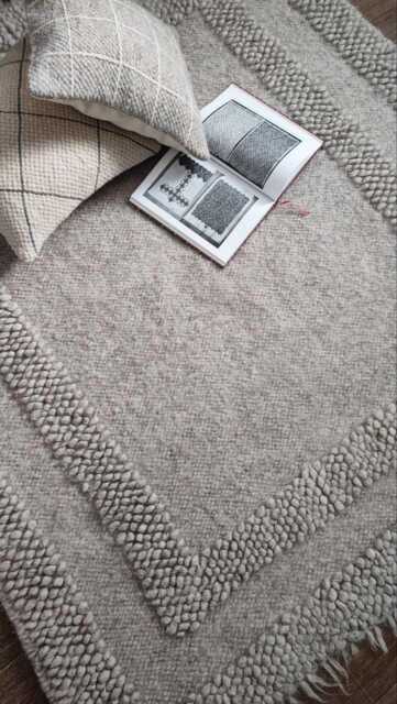 Handmade Scandinavian Textured Rug, Modern Aesthetic Accent Rug For Bedroom, Hand-Knotted Ukraine Cozy Home Decor, Housewarming Gift - image 1