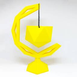 Crescent 3D Printed Hanging Planter - Mini Succulent Modern Geometric Design -Made To Order Choose Your Color & Size-New Colors - thumbnail 3