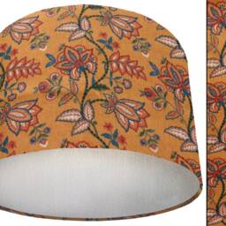 Handmade Orange Lampshade Botanical Floral Light Shade - thumbnail 3