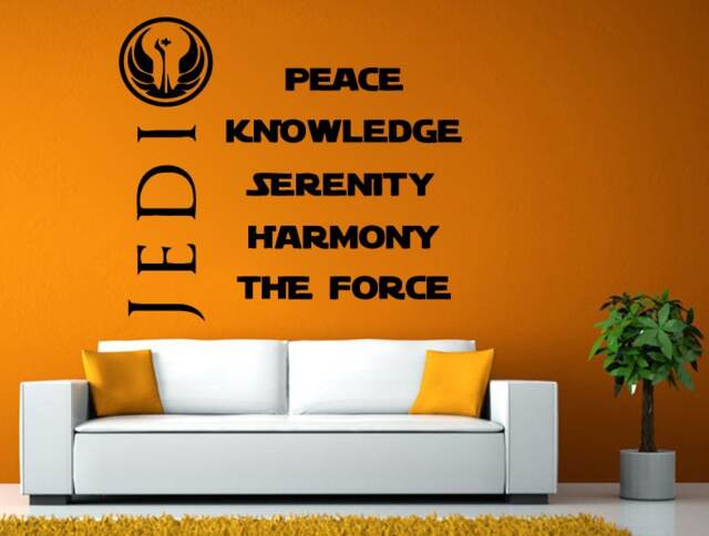 Peace Knowledge Serenity Harmony The Force Wall Window Vehicle Sticker Decal Vinyl Fathead Mural Decor L2057 - image 1