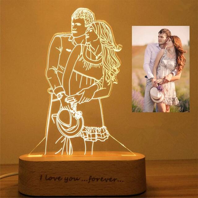 Personalized Photo Led Lamp Custom Engraved 3D Night Light by Etsy ...