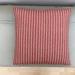 Burnt Orange Stripe Pillow Cover Country Home Decor - thumbnail 2
