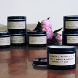 Fougere/4 Oz. Soy Travel Tin Candle Fern, Oakmoss, Lavender, Lily Of The Valley 25 Hrs. Handmade - thumbnail 3