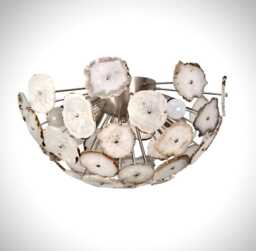 Agate Slice Ceiling Light - Modern Crystal Gemstone Flush Mount Fixture