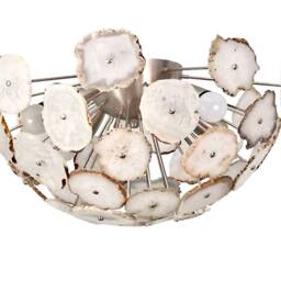 Agate Slice Ceiling Light - Modern Crystal Gemstone Flush Mount Fixture - thumbnail 2