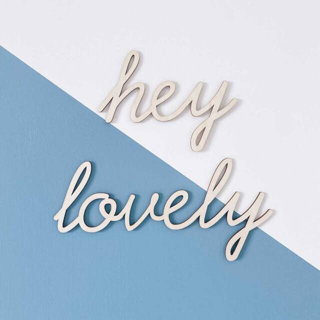 Hey Lovely Wall Art Sign - Nursery & Bedroom Decor - image 1