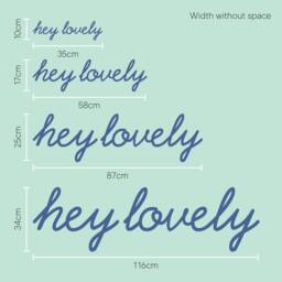 Hey Lovely Wall Art Sign - Nursery & Bedroom Decor - thumbnail 2