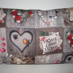 Large Decorative Cushion Cover Pillow Home Sweet - thumbnail 2
