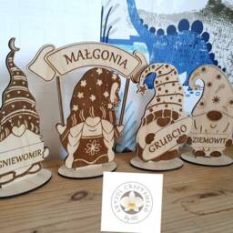 Personalised Christmas Gnomes, Table Decoration, Wooden Gonk Place Setting, Gift, Gnome Names - thumbnail 2