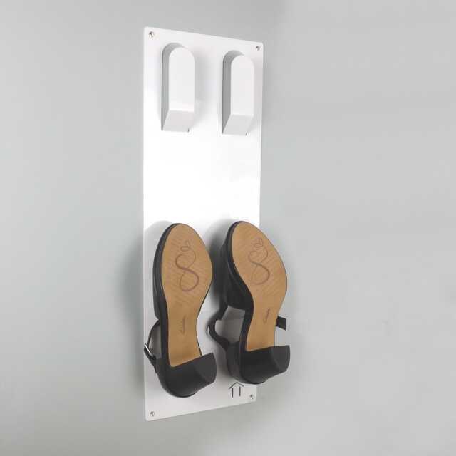 Slimline Metal Wall Mounted Shoe Storage Rack - image 1