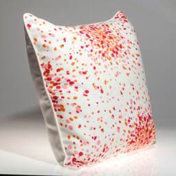 Schumacher Pillow Cover, Lulu Dk Jelly Bean Print, Pink Accent - thumbnail 2