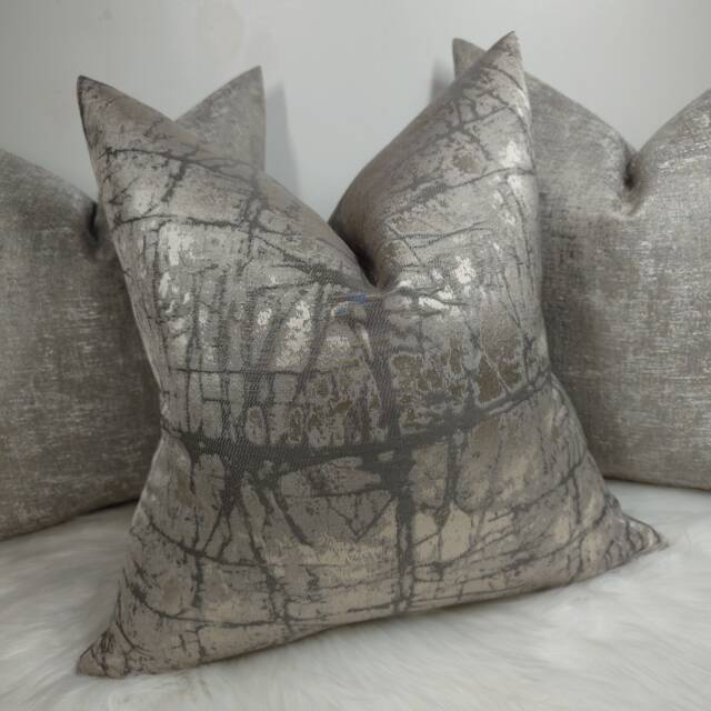 Kyla Gunmetal Grey Cushion Cover, Sofa Bed Pillow Cover Neutral Decor, Pillow Cover - image 1