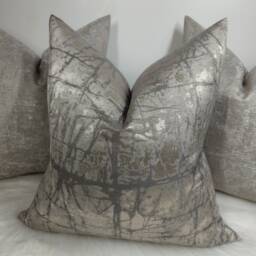Kyla Gunmetal Grey Cushion Cover, Sofa Bed Pillow Cover Neutral Decor, Pillow Cover - thumbnail 3