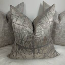 Kyla Gunmetal Grey Cushion Cover, Sofa Bed Pillow Cover Neutral Decor, Pillow Cover - thumbnail 4