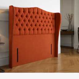 Plush Velvet Chesterfield Wing Headboard - Floor Standing, UK Sizes - thumbnail 3