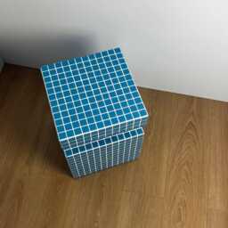 Side Table. End Bedside Home Decor. Coffee Handmade. Sky Color Table - thumbnail 3