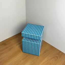 Side Table. End Bedside Home Decor. Coffee Handmade. Sky Color Table - thumbnail 2
