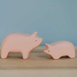 Waldorf Pig Family Wooden Animal, Handmade Toy, Figure Animals, Pig, Christmas Gift, Woodland Animal Toys, Wild Animals - thumbnail 3