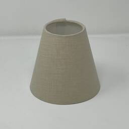 Ecru Beige Textured 100% Linen Small Candle Clip Wall Tapered Lampshade Light Shade - thumbnail 2