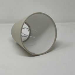 Ecru Beige Textured 100% Linen Small Candle Clip Wall Tapered Lampshade Light Shade - thumbnail 3