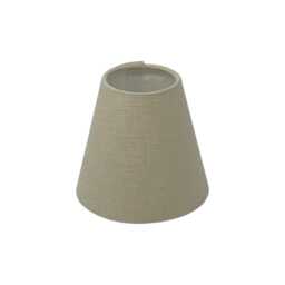 Ecru Beige Textured 100% Linen Small Candle Clip Wall Tapered Lampshade Light Shade - thumbnail 1