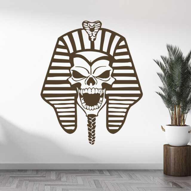 Egyptian Pharaoh Skull Wall Decal Ancient Egypt Decor 2693 - image 1