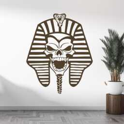 Egyptian Pharaoh Skull Wall Decal Ancient Egypt Decor 2693 - thumbnail 1