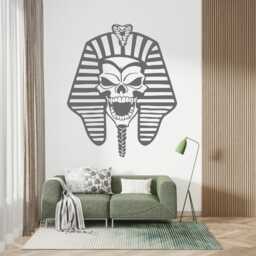 Egyptian Pharaoh Skull Wall Decal Ancient Egypt Decor 2693 - thumbnail 2