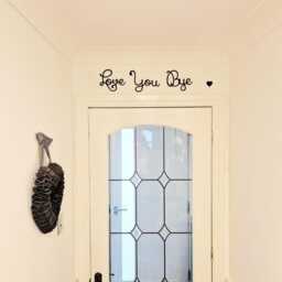 Love You, Bye Swirly Font - Wall Quote Home Decor Diy Words 3mm Mdf Quotes And - thumbnail 2