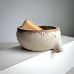 Made To Order Cream Rustic Soapdish With Strainer For Bathroom Sink, Ceramic, Pottery, Handmade, Soap Dish, Sponge Tray, Spongedish - thumbnail 1