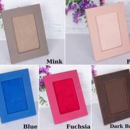 Personalized Leather Photo Frame, Engraved Picture Family Gift - thumbnail 3