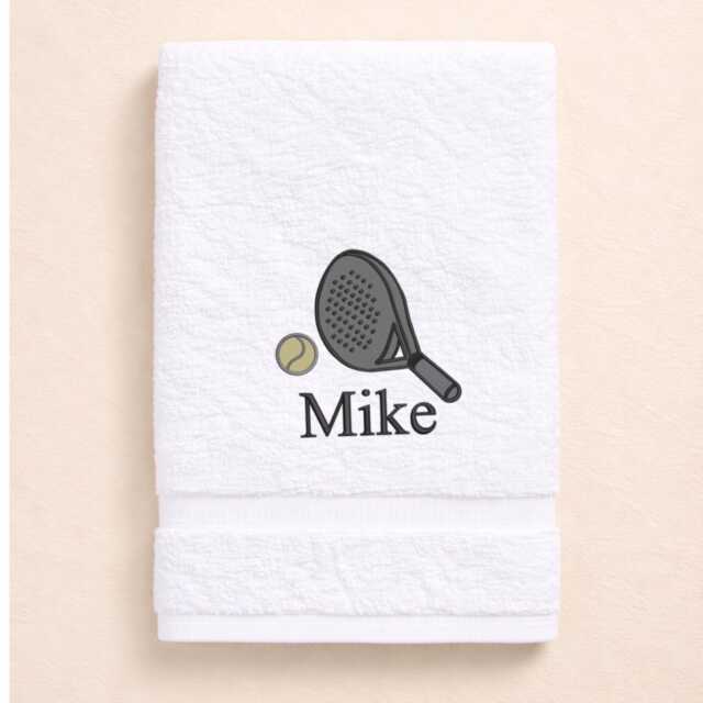 Personalized Embroidered Padel Towel 100% Cotton For Lover Custom Name Sports Gift Her Accessories Him - image 1